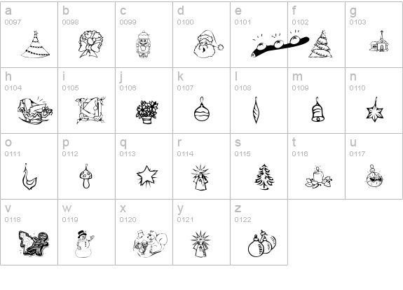 KR Christmas Dings 2004 Two lowercase a-z preview