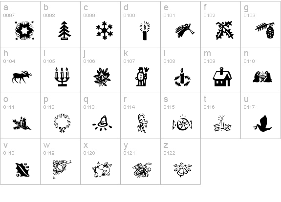 KR Christmas Time 2 lowercase a-z preview