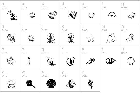 KR Down By The Sea lowercase a-z preview