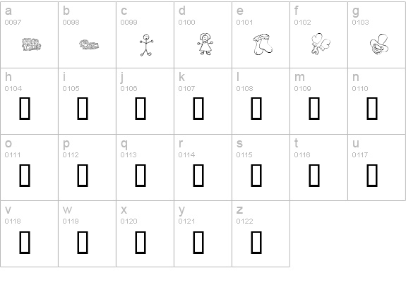 KR First Years Dings lowercase a-z preview