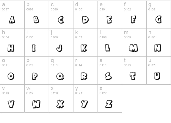 KR Frosted Cake lowercase a-z preview