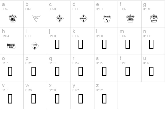 KR Halloween Signs Two lowercase a-z preview
