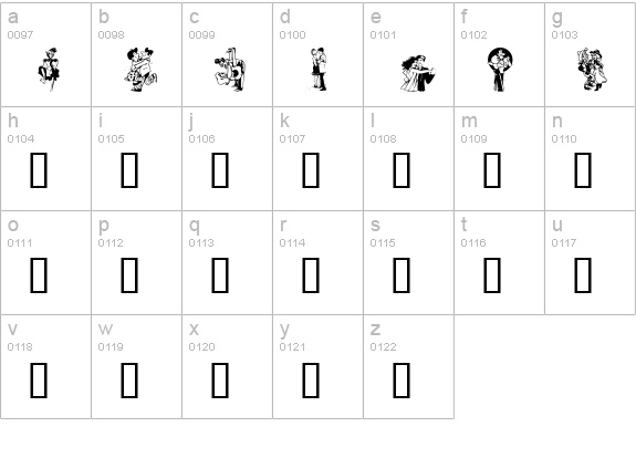 KR Kick Up Your Heels lowercase a-z preview
