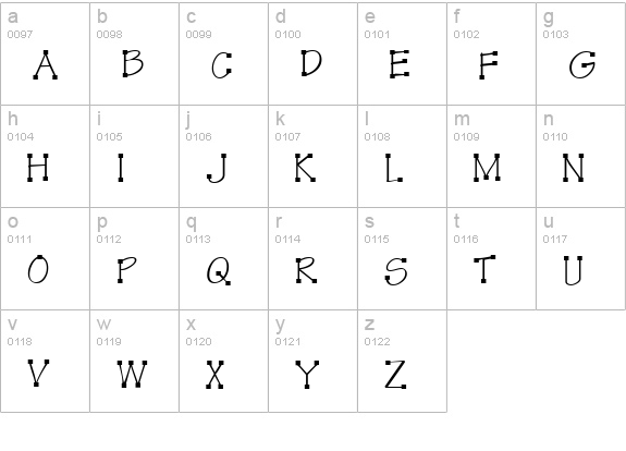 KR Kube lowercase a-z preview