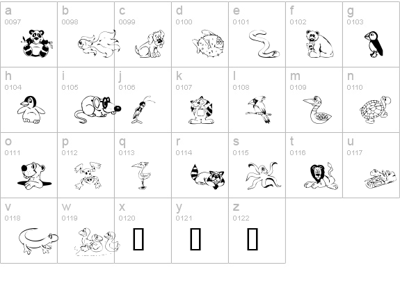 KR Lil Buddies lowercase a-z preview