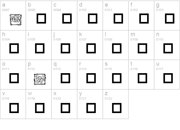 KR Lotsa Time Dings lowercase a-z preview