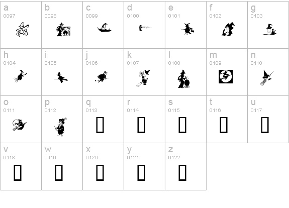 KR Oh Witchy Poo! lowercase a-z preview
