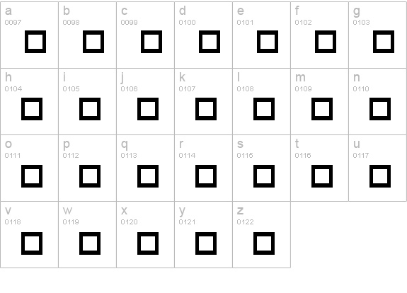 KR Ring O' Shams lowercase a-z preview