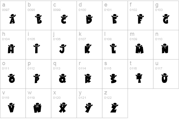 KR Western Wear 1 lowercase a-z preview