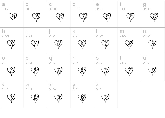 KR Yours Truly lowercase a-z preview