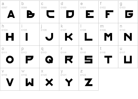 KraftUndStil lowercase a-z preview