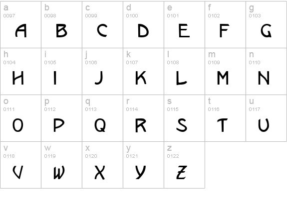 Kramer Regular lowercase a-z preview