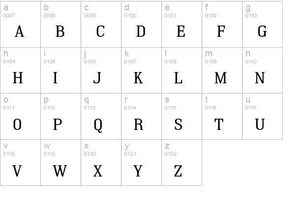 Krasivyi SCOsF lowercase a-z preview