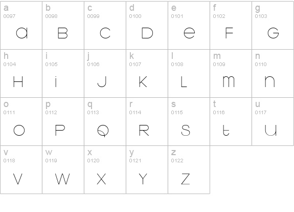 Kravitz lowercase a-z preview
