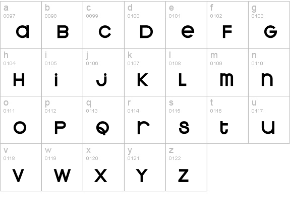 KravitzExtraThermal lowercase a-z preview