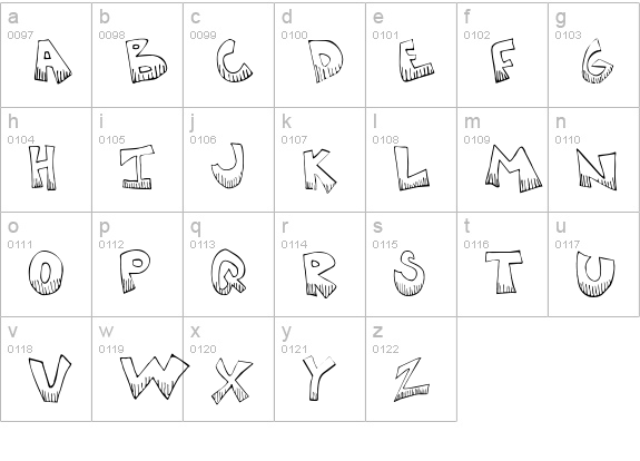 KrazyKool lowercase a-z preview