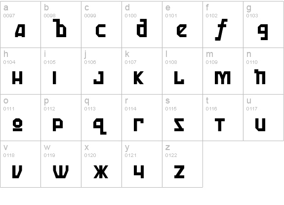 Kremlin Kommisar lowercase a-z preview