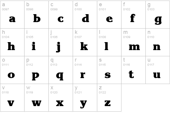 Krone ExtraBold lowercase a-z preview
