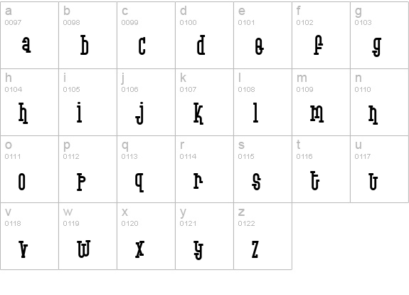Krupke lowercase a-z preview