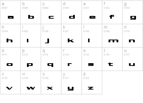 Kubra_Bold lowercase a-z preview
