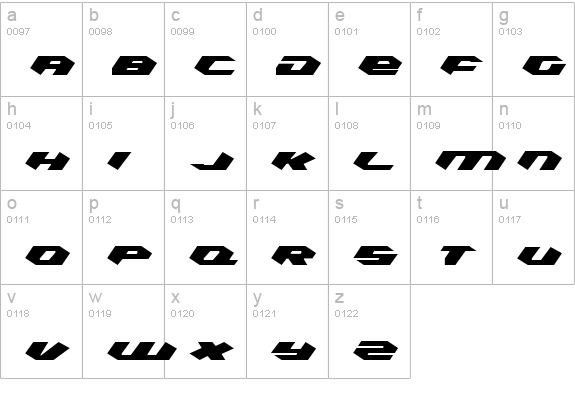 Kubrick Light lowercase a-z preview