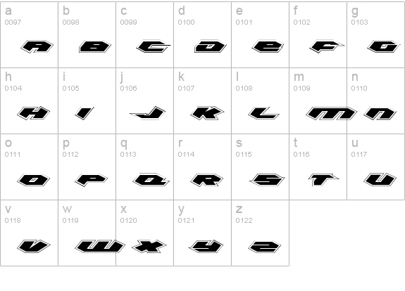 Kubrick Pro lowercase a-z preview