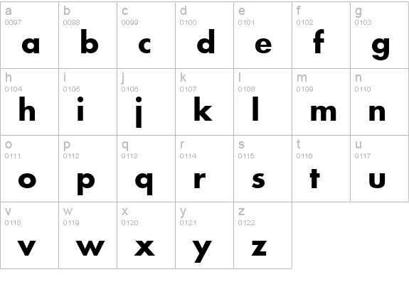 Kudos SSi Bold lowercase a-z preview