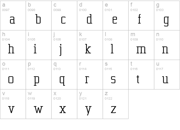 Kwersity Bold lowercase a-z preview