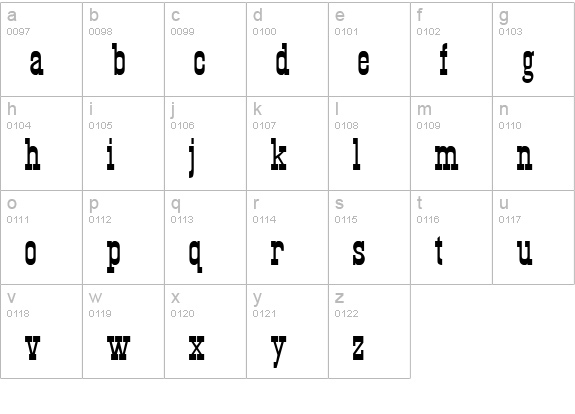 KyhotaOne lowercase a-z preview