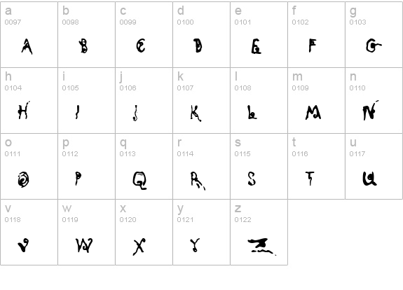 Kyoto Song lowercase a-z preview