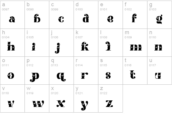 Kyra Vaglo lowercase a-z preview
