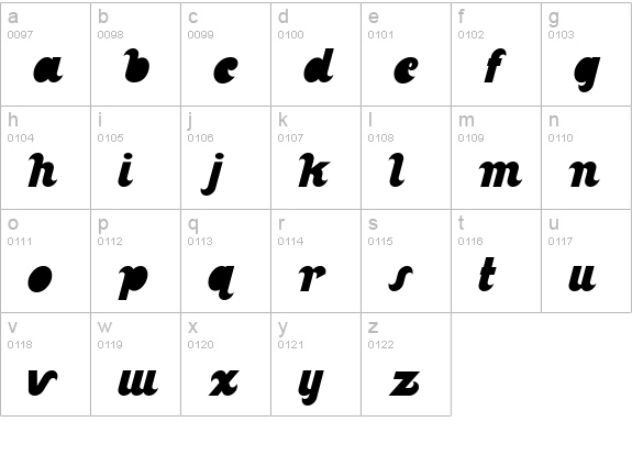 La Moda NF lowercase a-z preview