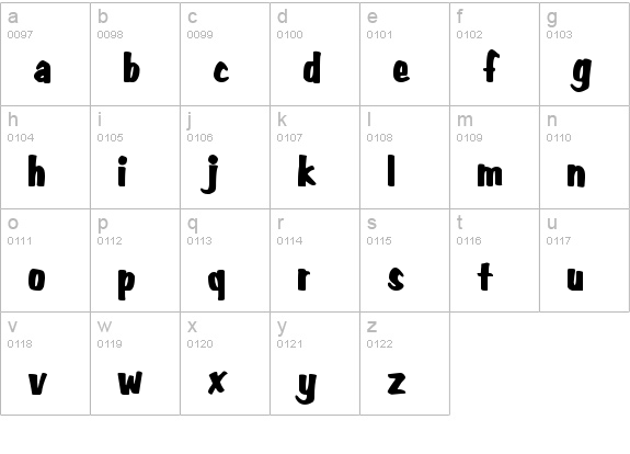 La Paz lowercase a-z preview