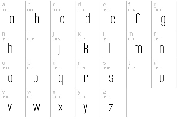Labtop Secundo Wide lowercase a-z preview