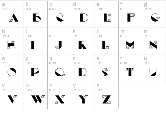 Labyrinth NF lowercase a-z preview