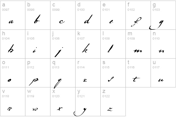 LaDanse lowercase a-z preview