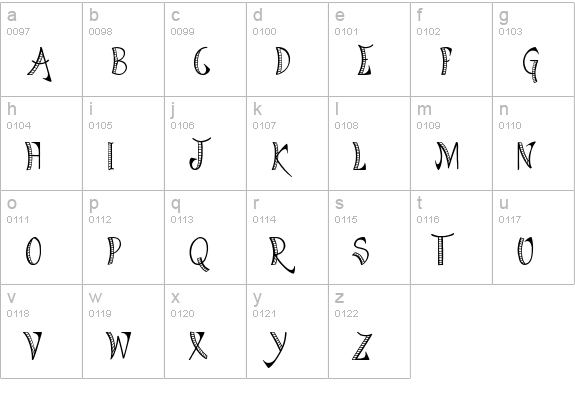 Ladies Night lowercase a-z preview