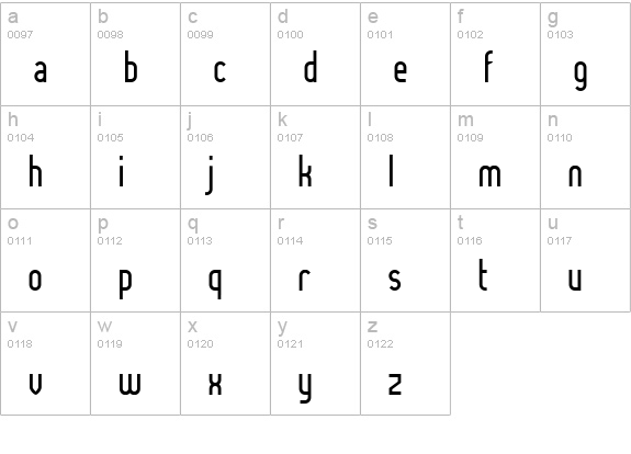 Lady Ice lowercase a-z preview