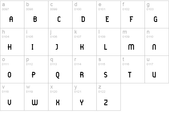 Lady Ice - Small Caps lowercase a-z preview