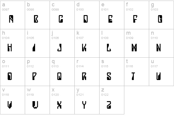 Lady Starlight lowercase a-z preview