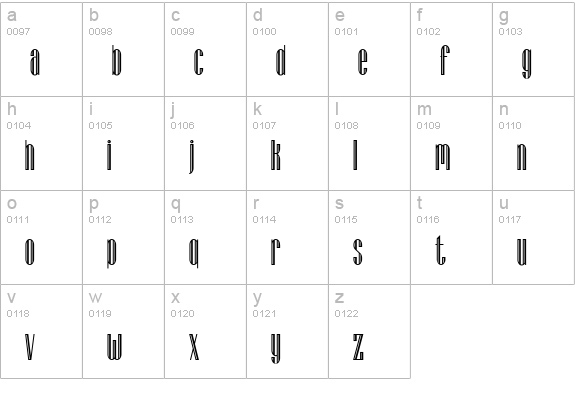 Lagniappe-Inline lowercase a-z preview