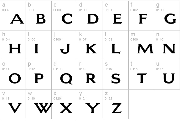 LaguneBold lowercase a-z preview