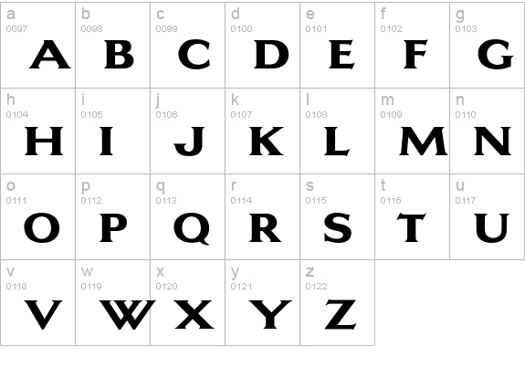 LaguneExtraBold lowercase a-z preview