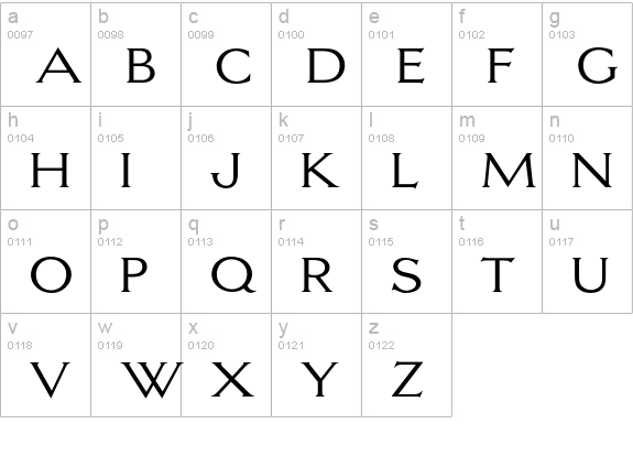 LaguneLight lowercase a-z preview