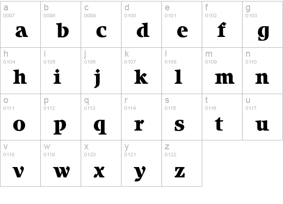 Laibach lowercase a-z preview