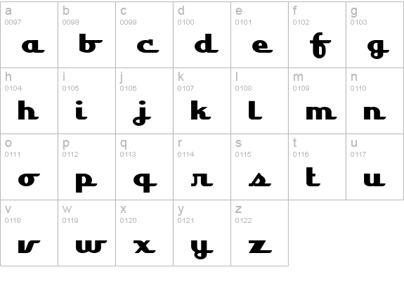 Lakeshore Drive NF lowercase a-z preview