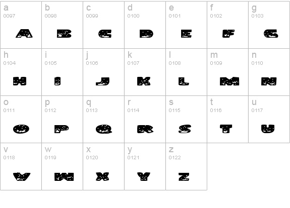 Land Shark Expanded lowercase a-z preview