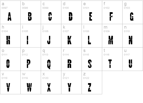 Land Speed Record lowercase a-z preview