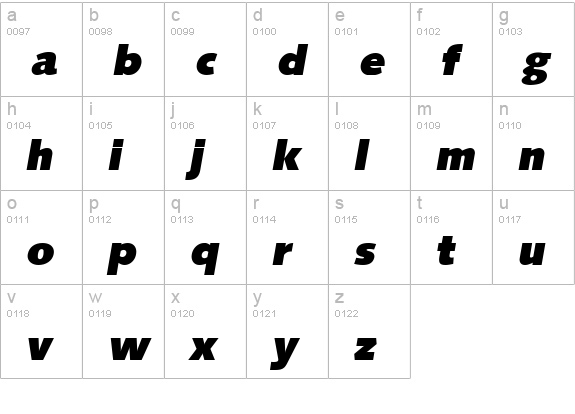 Lansette Display SSi Italic lowercase a-z preview