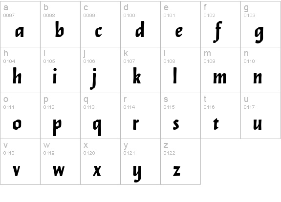 Lapis Lazuli Bold lowercase a-z preview